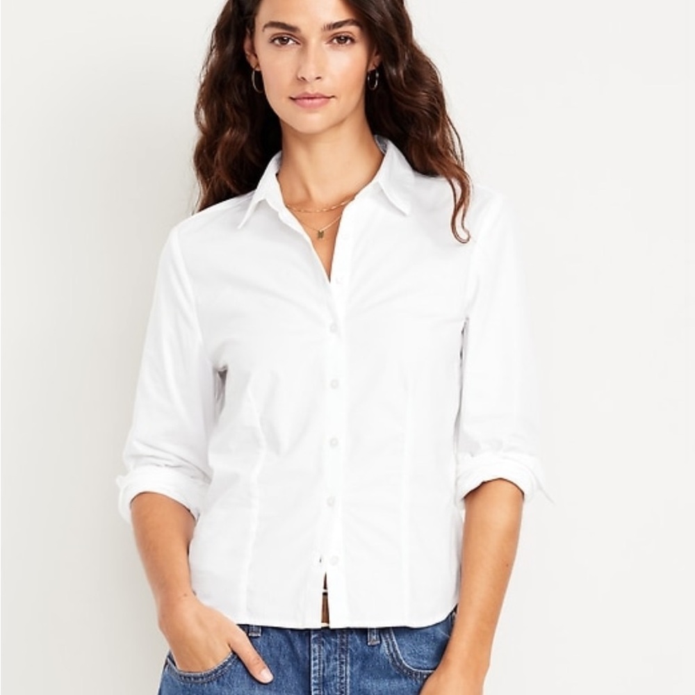 Old Navy Slim Button-Down White Shirt